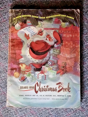 #ad 1950 Sears Wish Book Christmas Holiday Season Catalog Toys $135.00