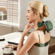 4D Neck & Shoulder Massager – Deep Tissue Pain Relief, USB Rechargeable