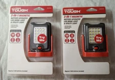 2 lot HYPER TOUGH 2-IN-1 MAGNETIC BATTERY-OPERATED LED WORK LIGHT UTILTY LIGHT