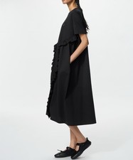 Genuine UNIQLO Shirred Dress (Sleeveless) BLACK WOMEN