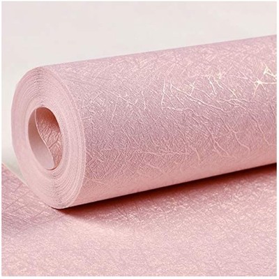 Pink Silk Peel and Stick Wall Covering - Girls Bedroom