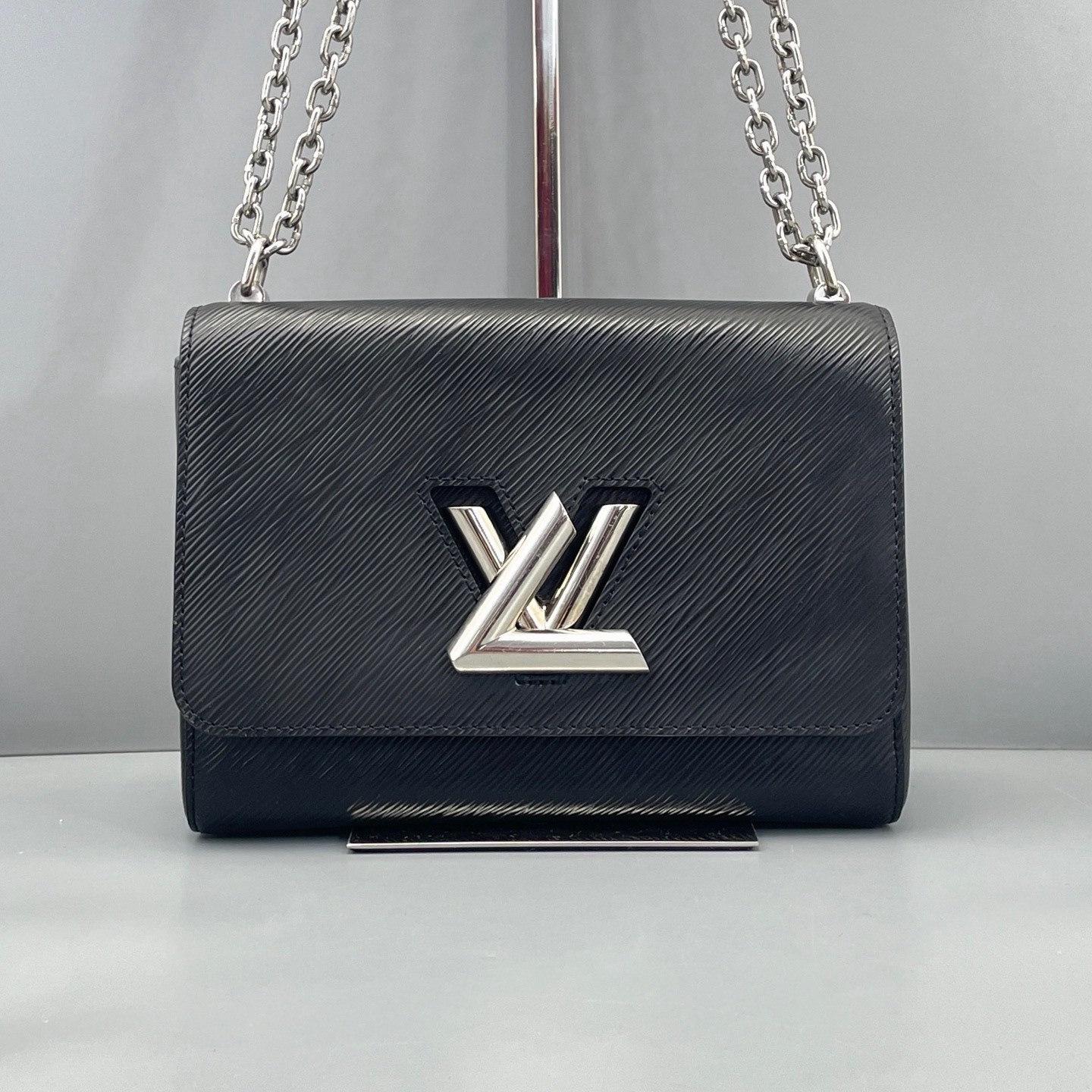Authentic Pre‑owned Louis Vuitton Black Epi Leather Twist Chain Crossbody Bag