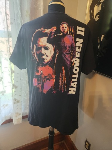 Camiseta Halloween II Michael Myers Negra Doble Cara Película Talla XL - Imagen 3 de 4