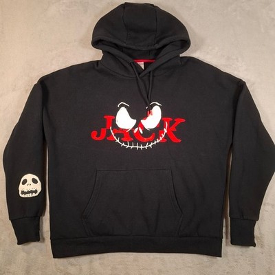 Disney Hoodie Herren Large schwarz Jack Skellington Nightmare Before Christmas