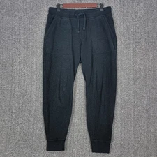 J Crew Knit Goods Double Knit Jogger Pants Mens M Black Sweatpants Drawstring