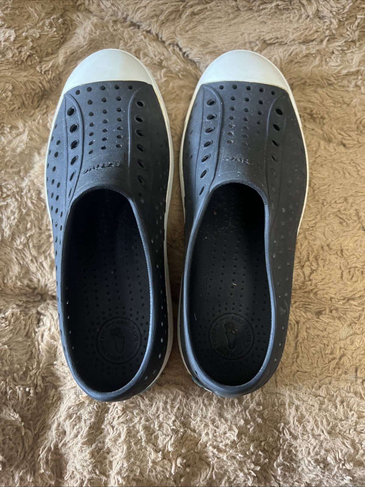 SAOLA Scarpe Native Taglia J5 Impermeabili Blu Navy Bianco Sneakers Suola Gomma