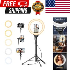 12" LED Ring Light with 62" Tripod Stand, Phone Holder Remote