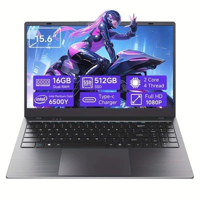 RNRUO 15.6-inch Ultra-thin Lightweight Office And Study Laptop