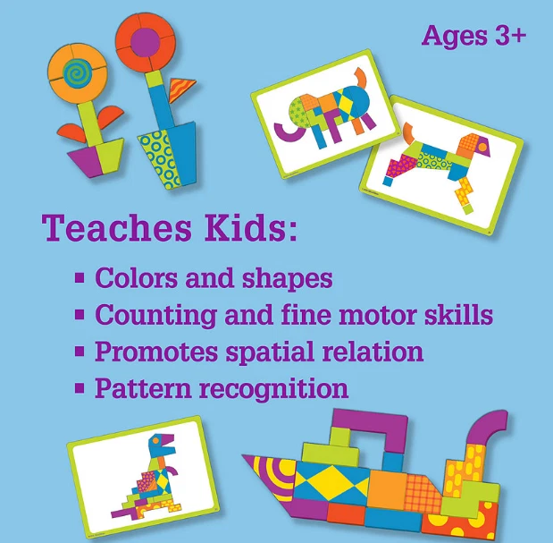 MindWare Imagination Patterns – Magnetic Puzzle Board for Creative Shape Play - Image 3 of 4