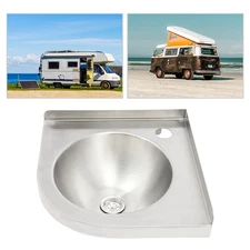 Stainless Steel Bar Sink Corner Narrow Sink RV Kitchen Sink Bathroom Sink NEW US