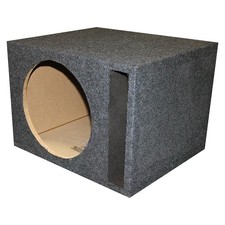 QPower Single Car Audio Subwoofer Box with Dual-Vented Design, Fits Most 12-I...