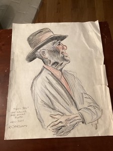 Robert Carson Boxing Art Bill Ray Last Bare Knuckel Boxer 12x15
