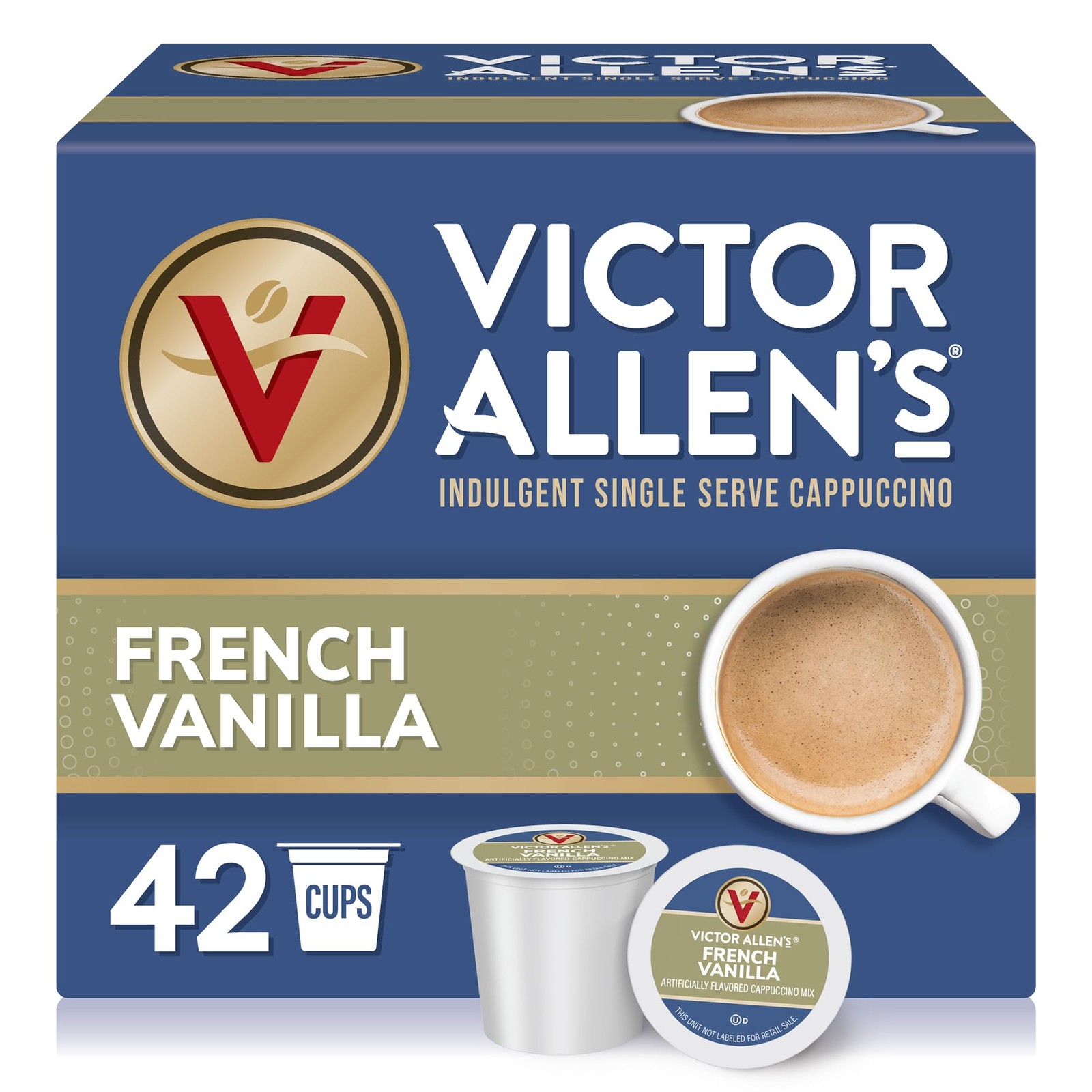 Victor Allen's Coffee French Vanilla Flavored Cappuccino Mix, 42 Count, Single