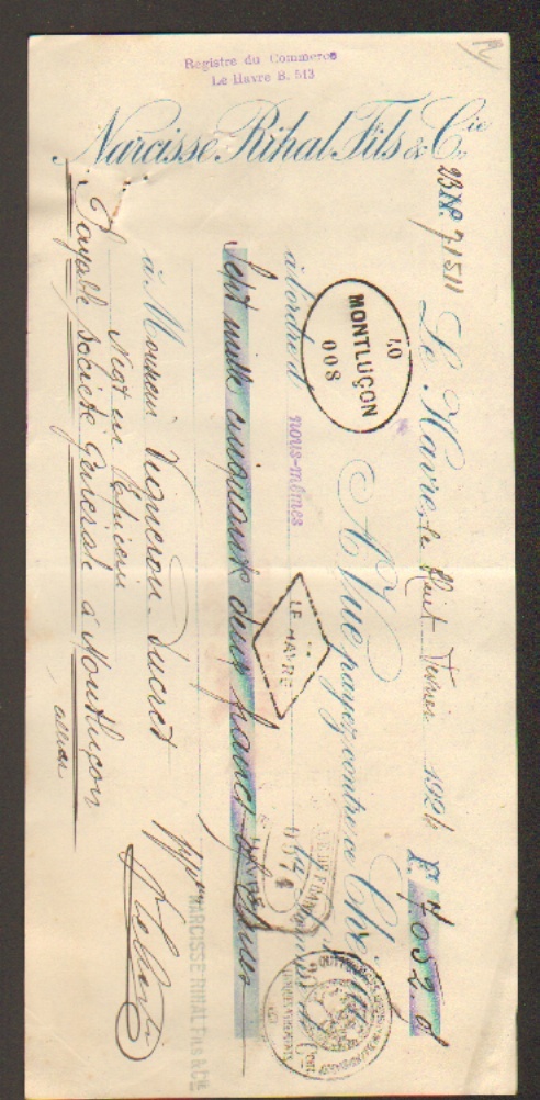 LE HAVRE (76) USINE de CAFES & TAPIOCAS "NARCISSE RIHAL Fils & Cie" en 1924
