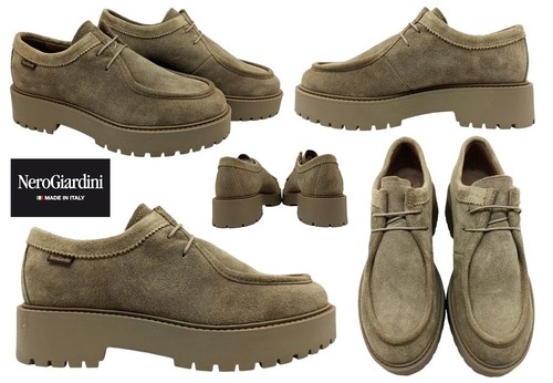 Scarpe da donna Nero Giardini I411395D stringate basse casual alla moda pelle - Imagen 8 de 13