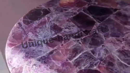Amethyst Agate Coffee Console Table Slab, Agate Quartz End Table Cyber Monday - Video 1 of 1