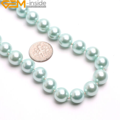 Collana di perle mop colorate conchiglia perline gioielli fatti a mano moda donna 10 mm 18" - Foto 34 di 55