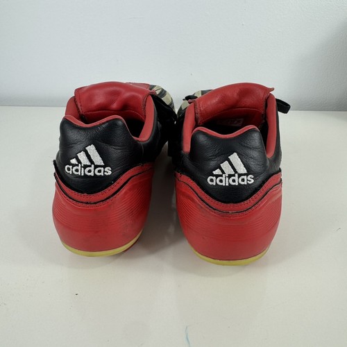 Botas de fútbol Adidas Predator negras rojas EE. UU. 12 1/2 UK 12 botines de fútbol 2002 - Imagen 4 de 14