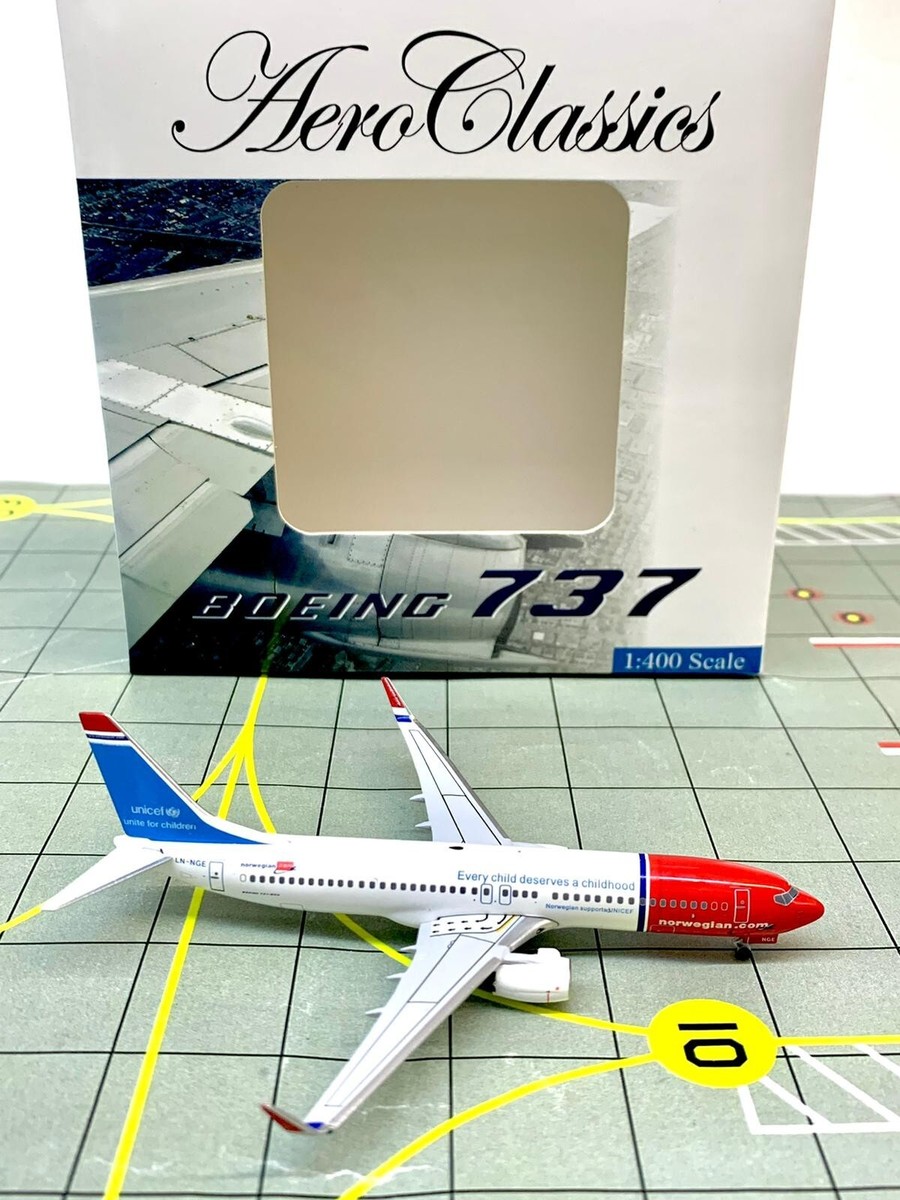 AeroClassics 1:400 Norwegian Boeing 737-800 LN-NGE | eBay
