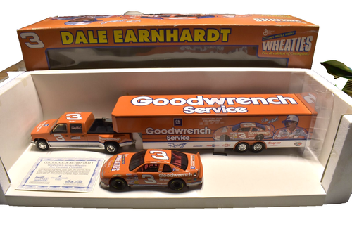 Dale Earnhardt Sr Goodwrench Naranja Chevy Doble Camión Transporte Coche 1:24 Juego - Imagen 2 de 11