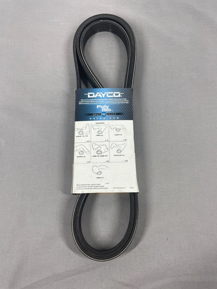 Cinturón serpentino Dayco A060878 cordón de aramida poli acanalado Foto 2 de 2