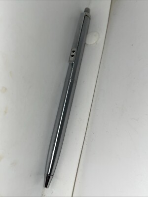 Vintage Papermate PowerPoint Stift Silber Chrom Doppelherz West Germany