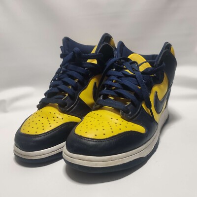 Nike Dunk High Sneakers SP Michigan Yellow Navy Mens size 9 CZ8149-700 OG 2020