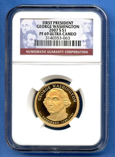 2007 S NGC PF69 UC George Washington $1 US Mint Coin 2007-S PR-69 Ultra Cameo