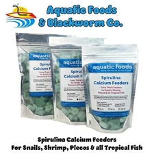 Spirulina Calcium Feeders for Shrimp, Snails, Crabs, Crayfish, Tropical Fish