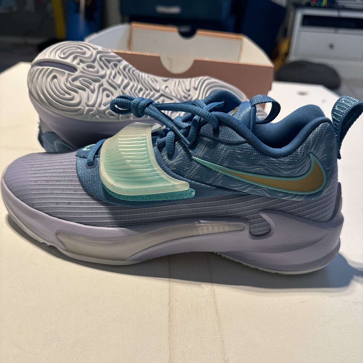 Nike Youth Zoom Freak Freezing Time Dutch Blue Metallic Shoes sz