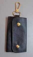 Faux Leather Key Holder 6 Key Chain Snap Closure Wallet Case