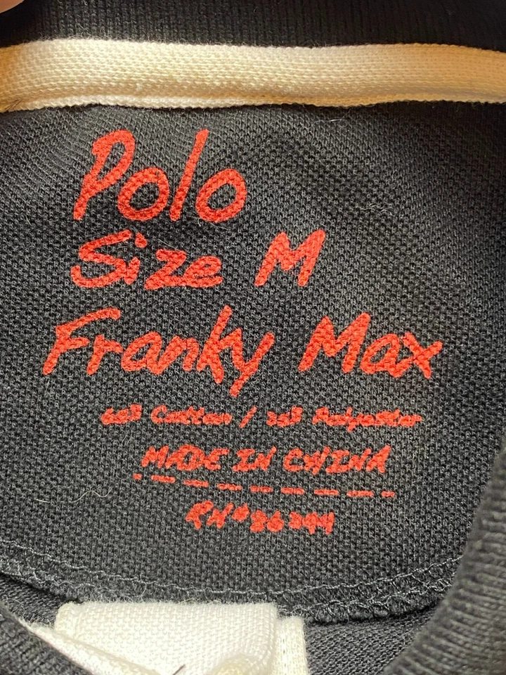 Polo Ralph Lauren X Franky Max Camisa Adulto Mediana Negra Polo Big Pony Rugby Para Hombres Foto 3 de 4
