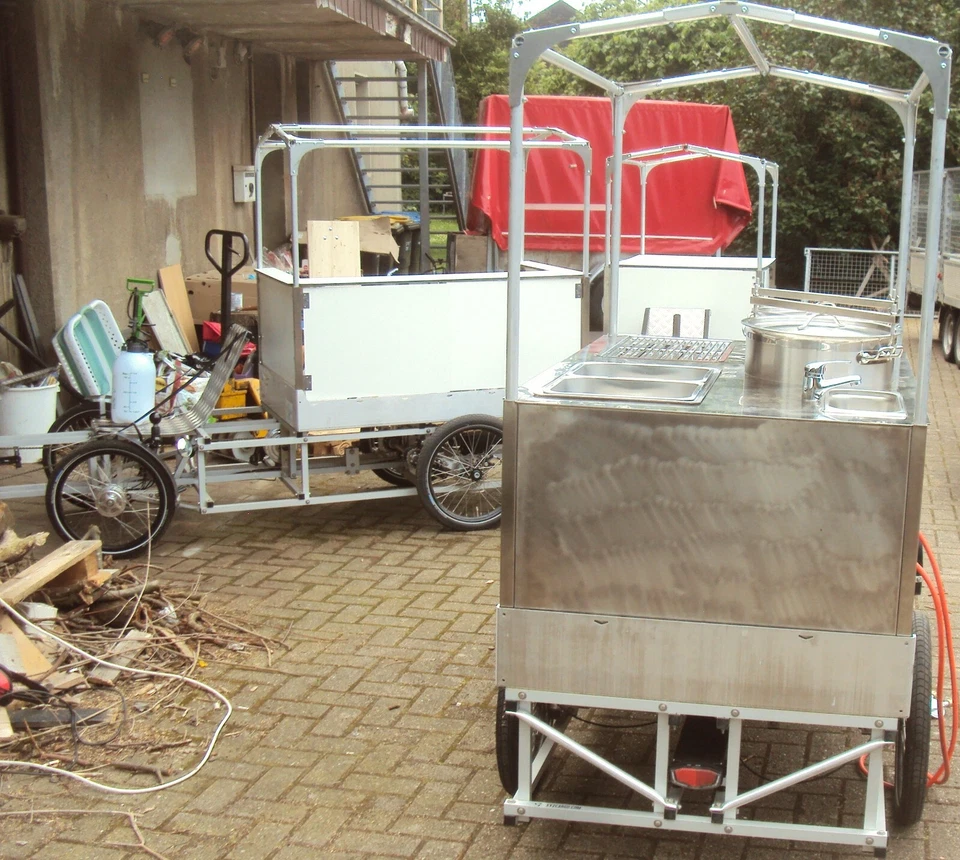 Gulaschkanone ganz Edelstahl für Suppenfahrrad. Lastenfahrrad NICHT enthalten. - Bild 4 von 4