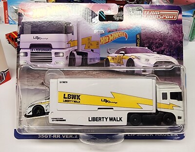   Hot Wheels Team Transport Liberty Walk Nissan Skyline R35 GTR 35GT-RR R32 R34