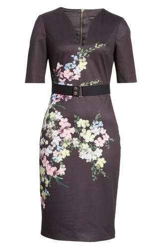 Neu Ted Baker London Soliaa Pergola Bodycon-Kleid mit Blumenmuster Ted's Größe 3 - Bild 3 von 12