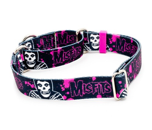 Misfits "Splatter Fiend Pink" OFFICIAL Dog Collar (GBH, DYS, Rancid, Social D ) - Picture 7 of 10