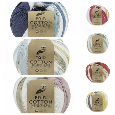 Katia - FAIR COTTON MARINER - Garn - 200g - LL 620m - (10,95 /100g)