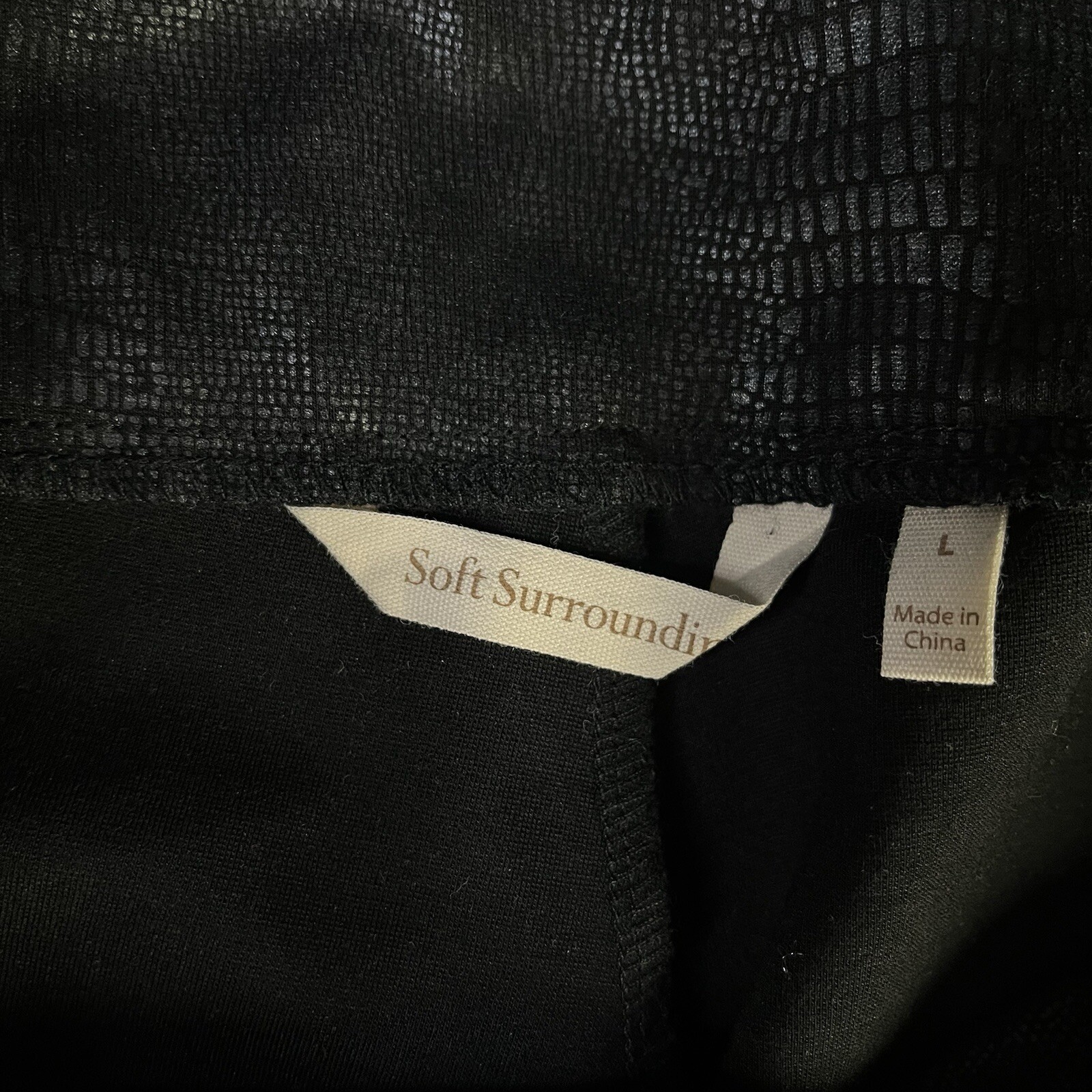 Soft Surroundings Black Foil Python Charlize Pont… - image 3