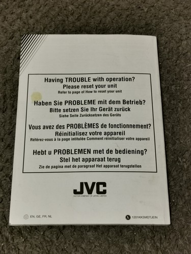 GENUINE JVC KD-S871R/KD-S723R/KD-S721R Car CD Receiver Instruction Manual - Picture 2 of 2