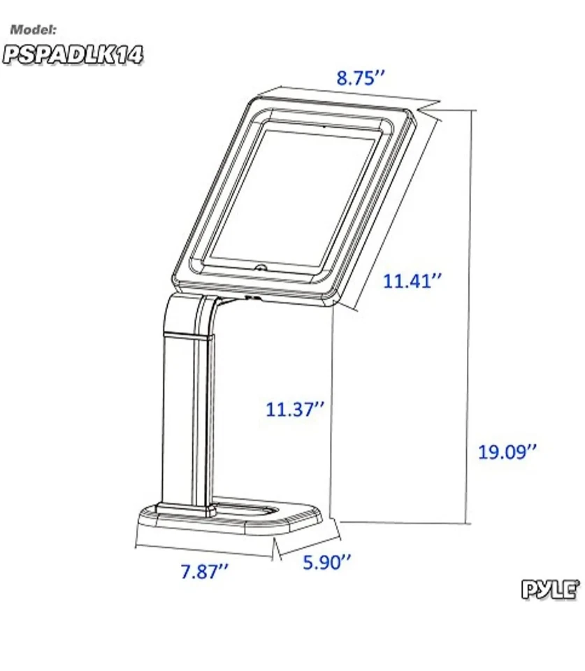 Pyle pspadlk14 Anti-Theft iPad/Tablet Kiosk Public Display Stand Mount - Image 2 of 4