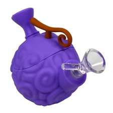 Mini Silicone Hookah Water Bong, Mini 3'' Purple Vine Fruit Ball Exquisite 