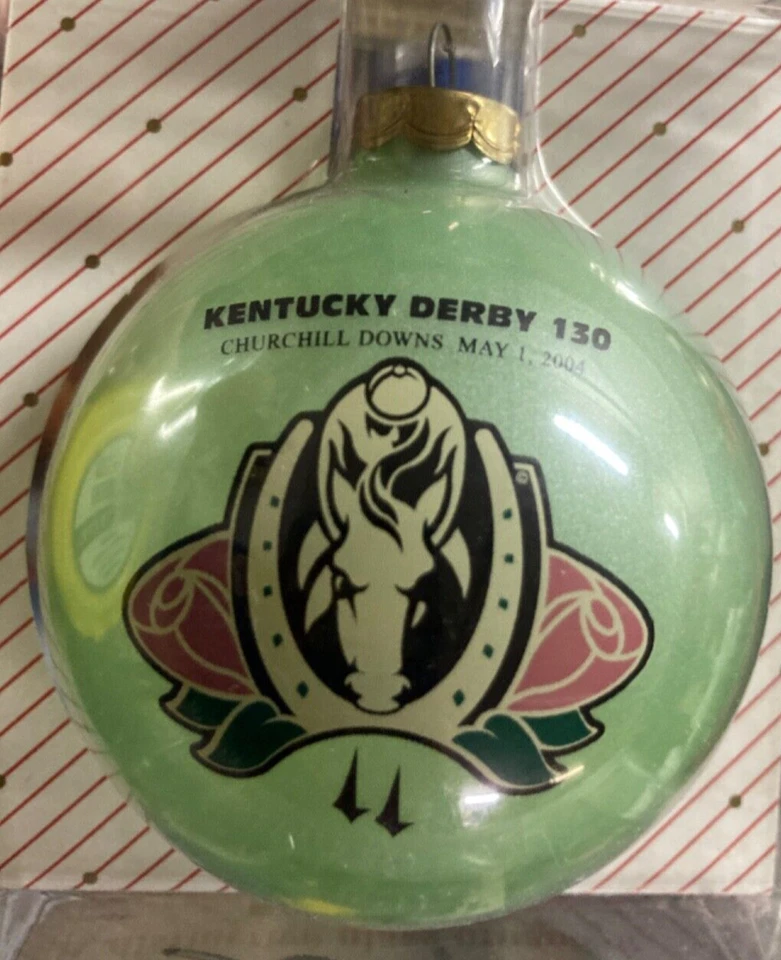 Nuevo de Colección 130º Kentucky Derby Adorno de Navidad Holográfico Etiqueta Como Nuevo Numerado Foto 2 de 4