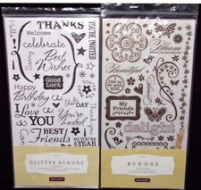 Rub Ons Glitter Sheets Words Floral Birds Flowers Remarks  Primavera U Pick New