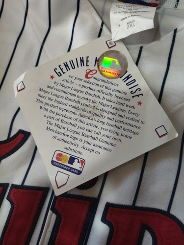 Minnesota Twins Majestic MLB Jersey #7 Joe Mauer Baseball Shirt Men Size 2XL - Picture 8 of 10
