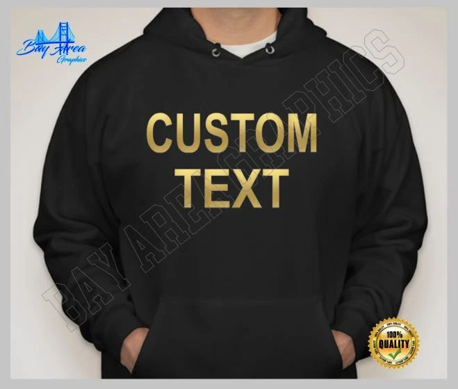 Sudadera con capucha polar negra personalizada -TU/LOGOTIPO/DISEÑO/TEXTO/EQUIPO- Foto 4 de 4