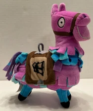 Fortnite Loot Llama 7" Stuffed Animal Toy Plush Epic Games 2018 Purple/Blue Russ