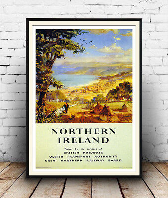Wall art. Ulster Vintage Northern Ireland travel Reproduction poster