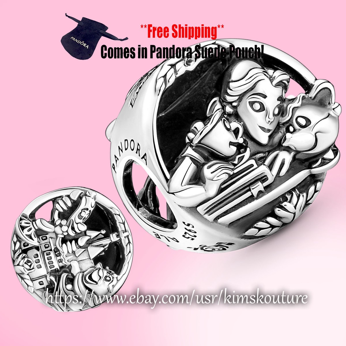 Authentic Beauty and the Beast Belle and Friends Sterling Silver