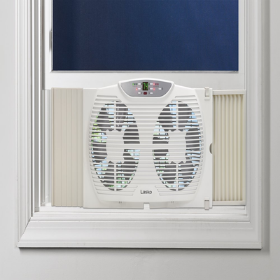 Lasko 3-Speed Electrically Reversible Twin Window Fan with Remote Control  W09550 | eBay