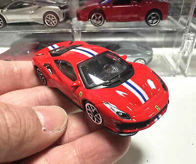 Bburago 1:64 Ferrari 488 Pista Red Race & Play Diecast Metal Bburago 1:64 Ferrari 488 Pista Red Race & Play Diecast Metal